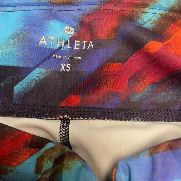 Athleta Size XS Sonar Colorburst Colorful Leggings Tights - Picture 2 of 4